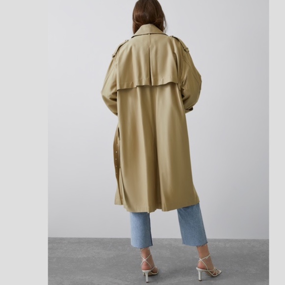 NWT Zara contrast oversized trench coat - Picture 5 of 7